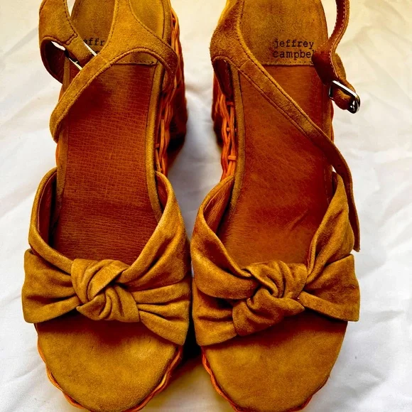 Jeffrey Campbell Wicker Platform Heel Sandals — NEVER WORN - Picture 2 of 5